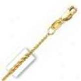 18k Yellow Gold 18 Inch X 1.1 Mm Wheat Chain Necklace