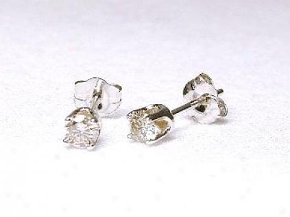 .20 Ctw Round Diamond Stud Earrings (1/5ctw - I1/2 - J-k)