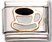 Coffee Cup Italian Charm Ring