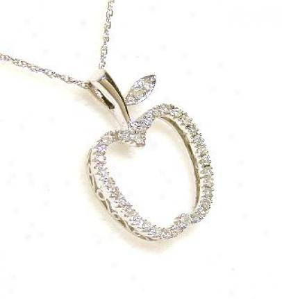Elegant Apple Diamond Pendant