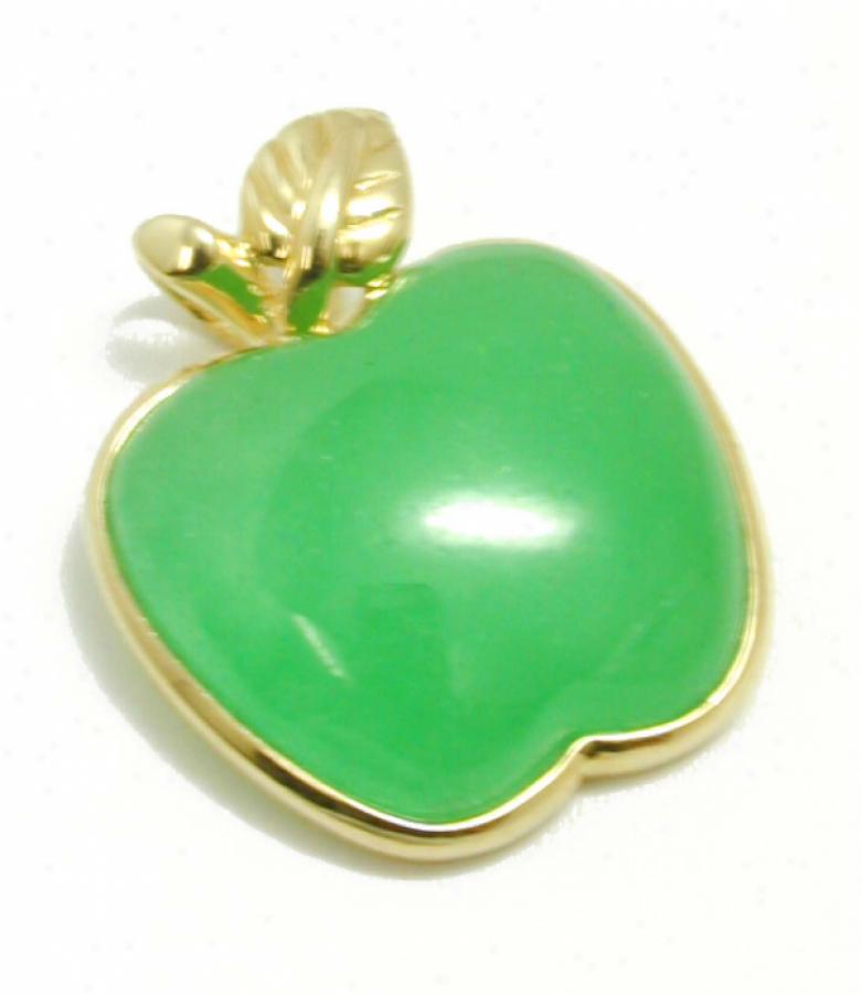 Elegant Green Jade Apple Pendant