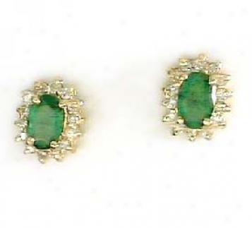 Emerald & Diamond Princess Earrings