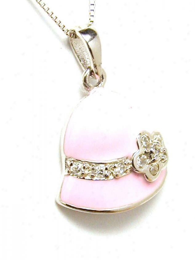 Enamel Stab And Cubic Zirconian Bell Charm Pendant