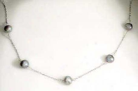 Freshwater Cultured Black Pearl Necklace