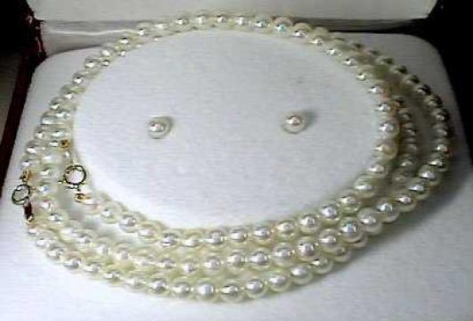 Fw White Pearl Bracelet, Necklace & Earring Set