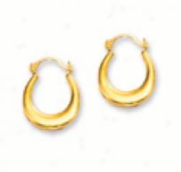 Oval Petite Hoop Earrings