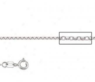 Platinum 18 Inch X 1.0 Mm Rolo Chain Necklace