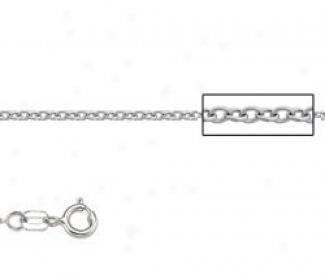 Platinum 18 Inch X 1.3 Mm Cable Chain Necklace