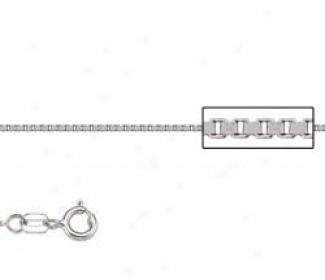Platinum 18 Inch X .5 Mm Box Chain Necklace
