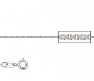 Platinum 18 Inch X .6 Mm Box Chain Necklace