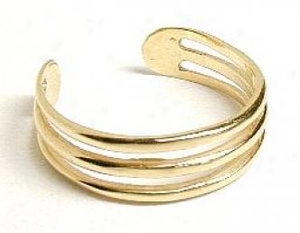 Ribbed Adjustable Toe Ring