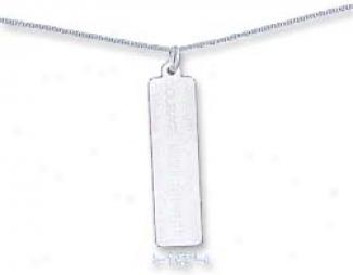 Ss 16 In. Curb Chain 11 X 40mm Courage Wisdom Strength Charm