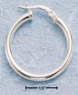 Ss 25mm Tubular Hoop In the opinion of French Lock Earrings (3mm Tubing)