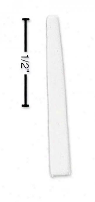 Ss 26mm Long Tapered Flat Spoon Drop Post Earrings