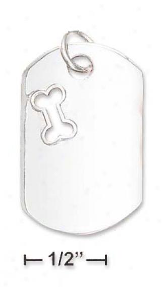 Ss 3/4x1.25 Inch Dog Tag/bone Cut Out For You Or Your Pet