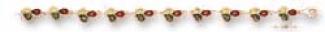 Ss 7.5 Inch Multicolor Amber Teardrop Clusters Bracelet