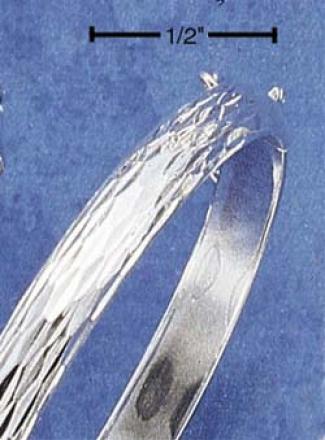 Ss 7mm Continuous Diamond Cut Illusion Bangle Bracelet