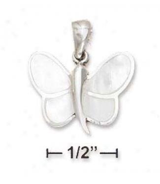 Ss Butterfly Mother Of Pearl Wings Chandelier - 3/4 Inch Wide