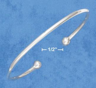 Ss Cuff (2.5mm) Removable Ball End (6mm) For Charms Bracelet