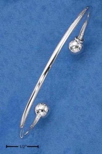 Ss Cuff (2.5mm) Removavle Ball End (8mm) For Charms Bracelet