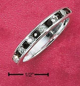 Ss Cz Synthetic Garnet January Eternity Ring 3mm Wide