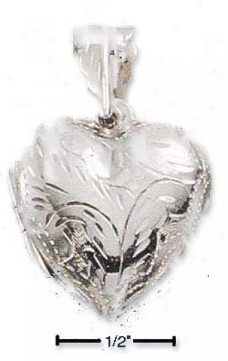 Ss Engraved Seat of life Locket Pendant (22mm Wide X 21mm Richly)