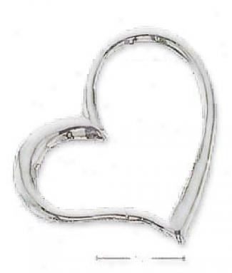 Ss Extra Floaring 3d Heart Charm (33mm Wide X 31mm High)