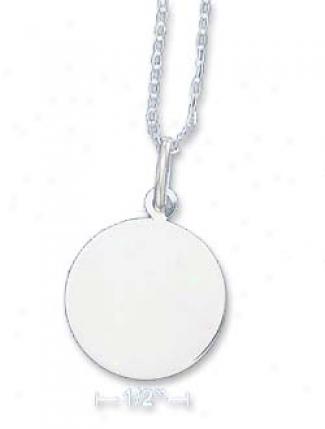 Ss Italian 18 Inch 1.5mm Cable Necklace2 2mm Engravable Disk