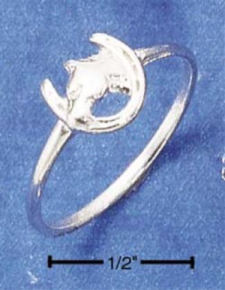 Ss Lightweight Good Luck Horseshoe With Horse Head Ring