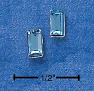 Ss March Birthstone Austrian Crystal Post Earrings