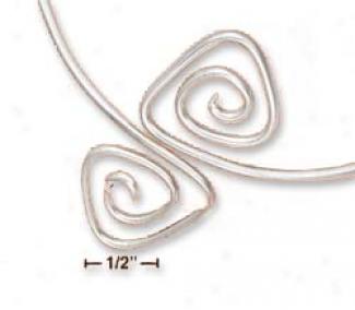 Ss Tubular Wire Triangular Spiral Upper Arm Ring Bracelet