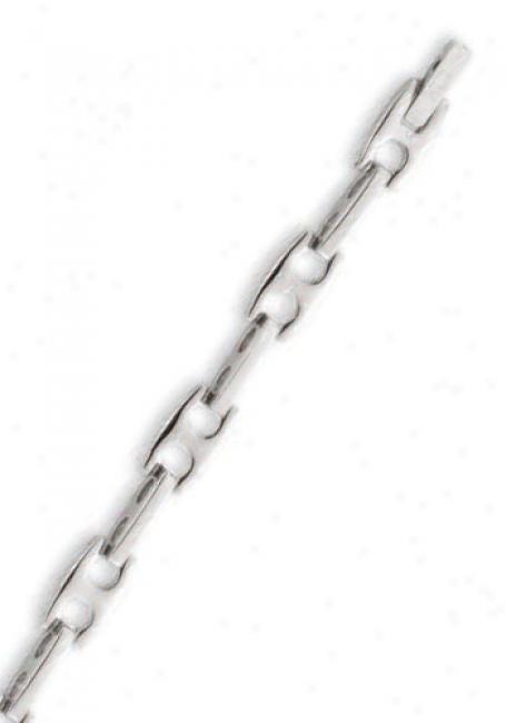 Stainless Steel 6 Mm Mens Link Bracelet - 8. Inch