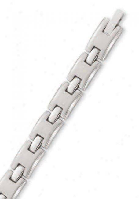 Stainless Steel 8 Mm Mens Link Bracelet - 8.5 Inch