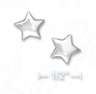 Sterling Silver 10mm Star Post Earrings