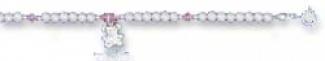 Sterling Silver 13-15 In. Adj. Childs Pink Fw Pearl Necklace