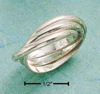Sterling Silver 1.5mm Plain Triple Company Ring Slide Tingle