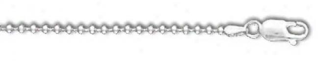 Sterling Silver 16 Inch X 2.0 Mm Bead Chain Necklace
