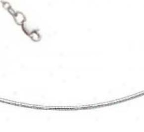 Sterling Silver 18 Inch X .6 Mm Round Omega Necklace