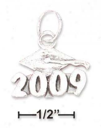 Sterling Sillver 2009 Graduation Cap Charm