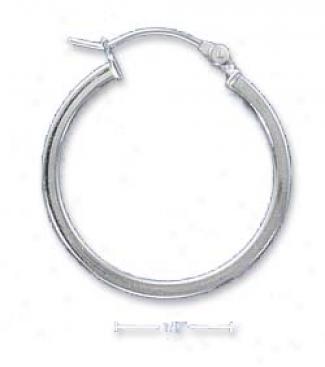 Srerling Silver 20mm Lightweight Squared Hoop Earrings