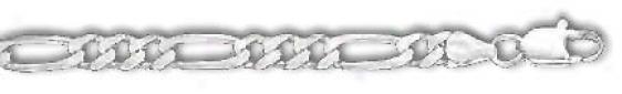 Sterling Silver 22 Inch X 6.0 Mm Figaro Chain Necklacd