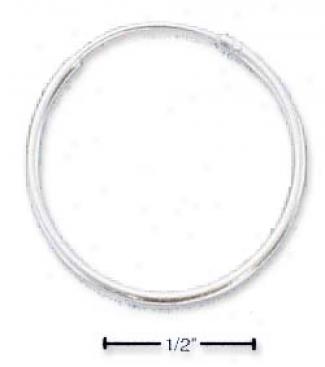Sterling Silver 22mm Endless Wire Hoop Earrings
