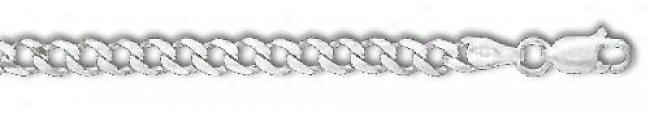 Sterling Silver 24 Inch X 4.0 Mm Curb Chain Necklace