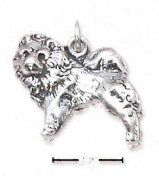 Sterling Silver 3-d Chow Chow Charm