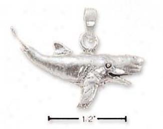 Sterling Silver 3-d Humpback Whale Charm