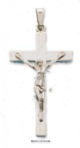 Sterling Silver 3 Inch Extra Large Crucifix