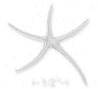 Sterling Silver 32x37mm Contemporary Starfish Charm