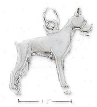 Sterling Silver 3d Boxer Charm