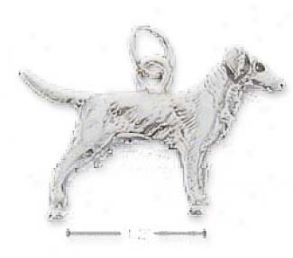 Sterling Silver 3d Labrador Retriever Dog Charm