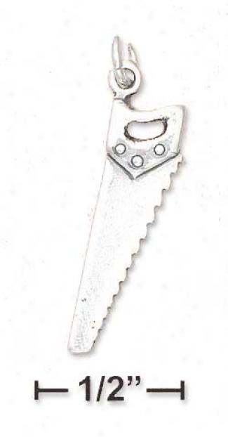 Sterling Silver 3d Saw Blade Charm